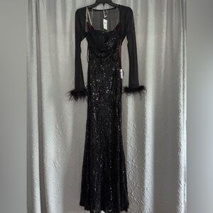 Black Windsor Prom Dress & Purple Windsor Prom Dress Size XS w/ Shoulder Cover